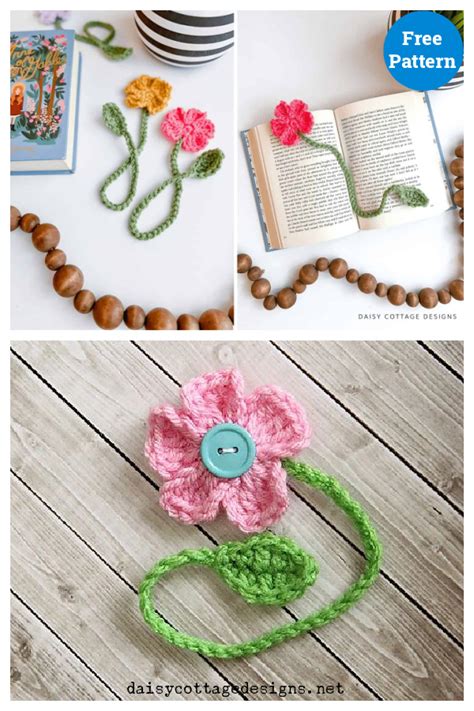 Flower Bookmark Crochet Patterns