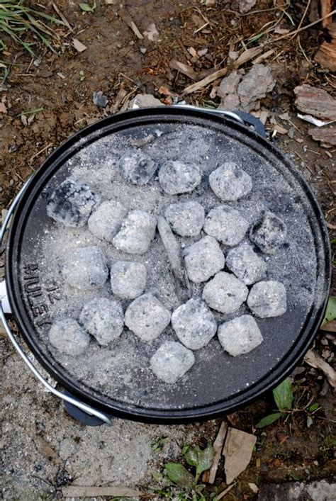 Biscuits Baked In A Dutch Oven Spider Using Charcoal Briquettes As The