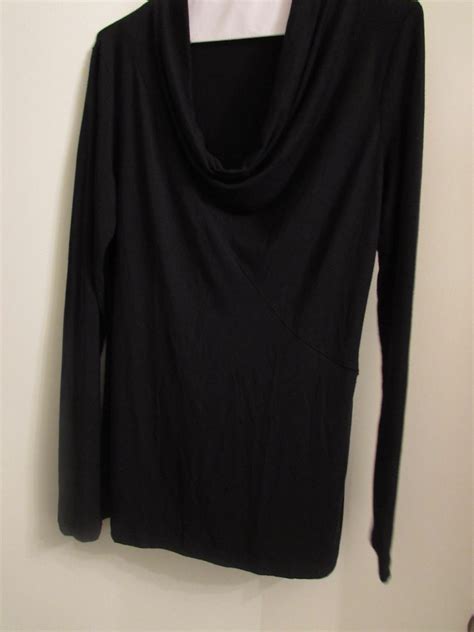 Banana Republic Black Stretch Long Sleeve Blouse Size M Tops And Blouses