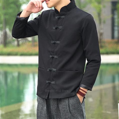 Roupas Chinesas Tradicionais Para Homens 2022 Do Vintage Kung Fu Uniforme Hanfu Camisas Chinesas