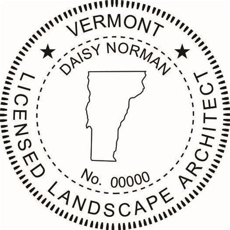 Vermont Architect Professional Engineer Seals And Stamps