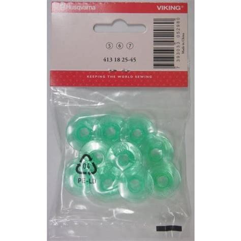 Husqvarna Viking Green Bobbins 10 Count