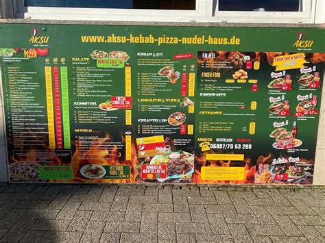 Speisekarte Von Aksu Kebab Pizza Nudel Haus Friedrichsthal