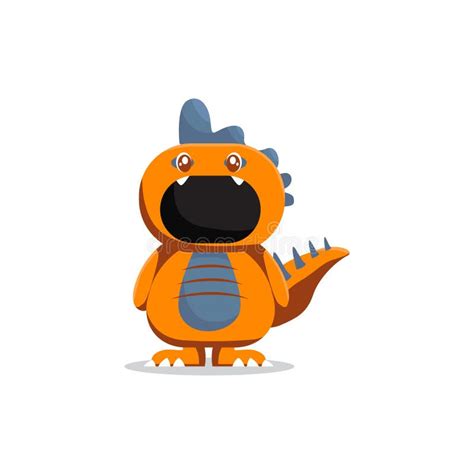 Chibi Dino Costume Concept Design Vector Stock Vector Illustration Of