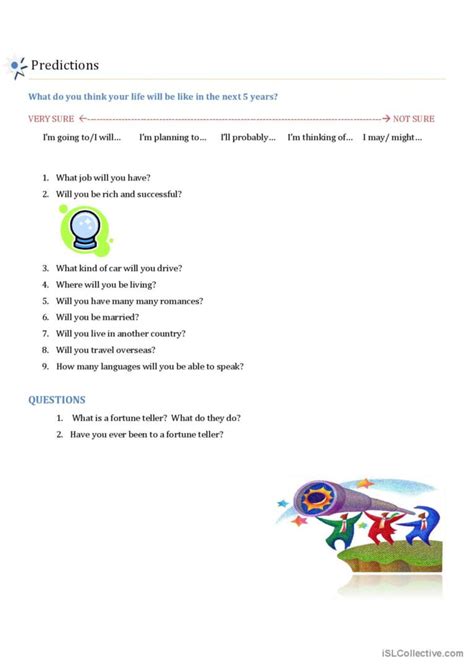 Fortune Tellers English ESL Worksheets Pdf Doc