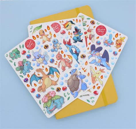 Pokemon Stickers Nintendo Sticker Set Pokemon Ts Etsy