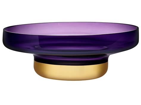 CONTOUR WIDE Crystal Serving Bowl Contour Collection By NUDE Design Pentagon Design