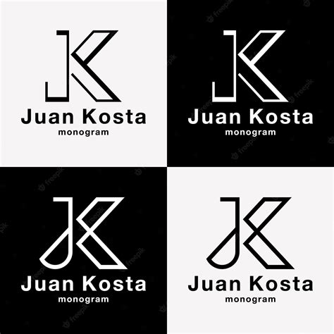 Letra Jk K Monograma Símbolo Elegante Lujo Estilo Negocio Marca