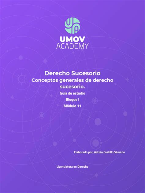 Derecho Sucesorio Guía De Estudio Bloque I Módulo 11 Pdf