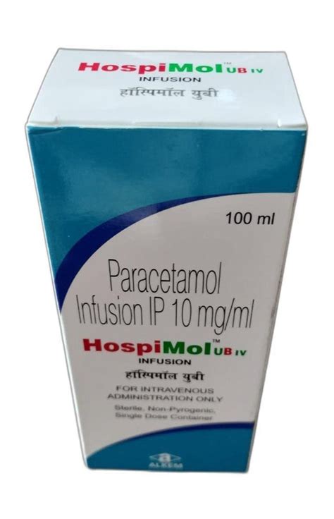 Hospimol Ub Iv Paracetamol Infusion Ip Mg At Rs Bottle In Surat