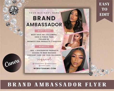 Ambassador Flyer Template Brand Ambassador Flyer Template Makeup Ambassador Template For