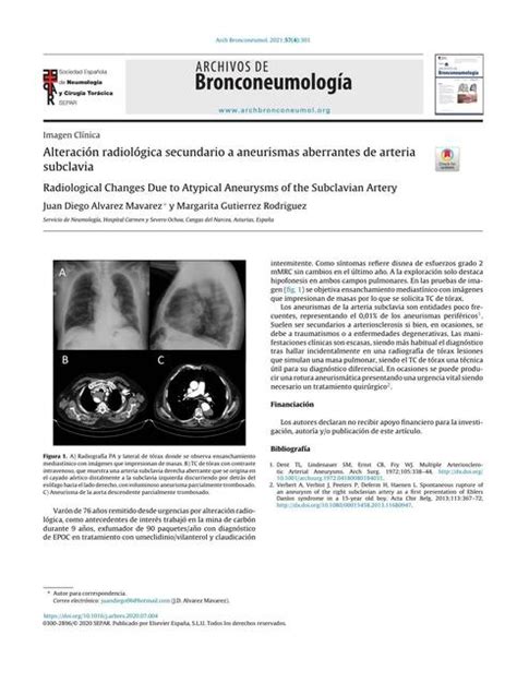 Alteraci N Radiol Gica Secundario A Aneurismas Aberrantes De Arteria