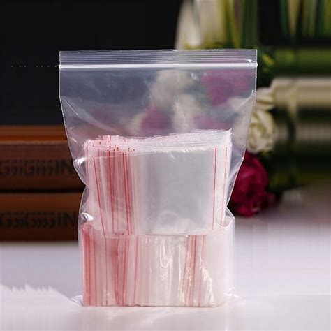 100 Zip Lock Bags Reclosable Clear Poly Bag Plastic Baggies Small Jewelry Shipping Bags