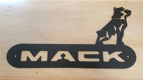 Mack Trucks emblem logo bulldog metal wall art plasma cut