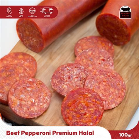 Jual Beef Pepperoni Halal Gram Healthy Wagyu Shopee Indonesia