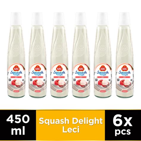 Jual ABC Sirup Squash Delight Leci 450 Ml Multi Pack 6 Pcs Shopee