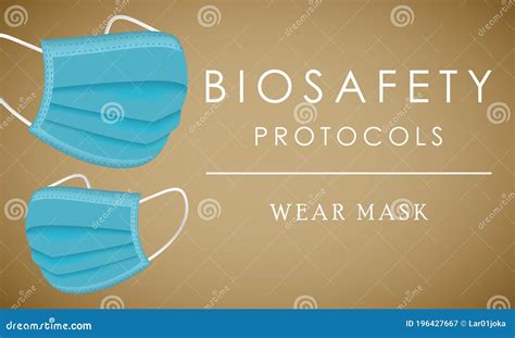 Biosafety Protocols Poster Stock Vector Illustration Of Person 196427667