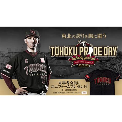 Npb 日本職棒 東北樂天金鷲 樂天金鷹 2018 Tohoku Pride Day 棒球球衣 空白背號 蝦皮購物