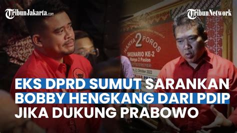 Kader Minta Pdip Tindak Tegas Bobby Nasution Jika Dukung Prabowo Gibran