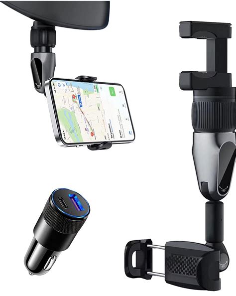 14 99 Upgraded Multifunctional Rearview Mirror Phone Holder 360