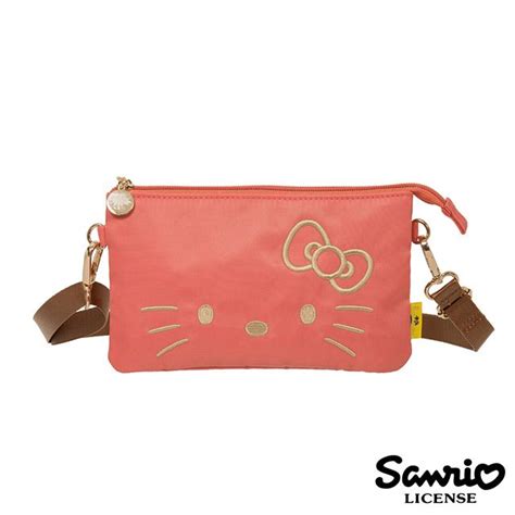 Bag To You 百達遊 Hello Kitty 經典凱蒂 雙層萬用包 粉橘 Fpkt0d003cr Pchome 24h購物