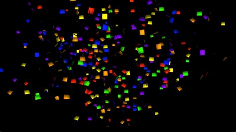 Confetti Stream Effect Rainbow Party Popper Cannons Sound Full Screen