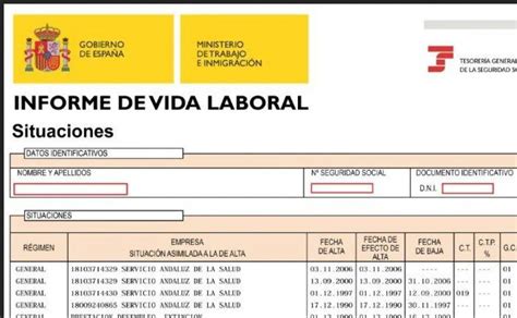 La Seguridad Social Anuncia Cambios En El Informe De Vida Laboral Ideal