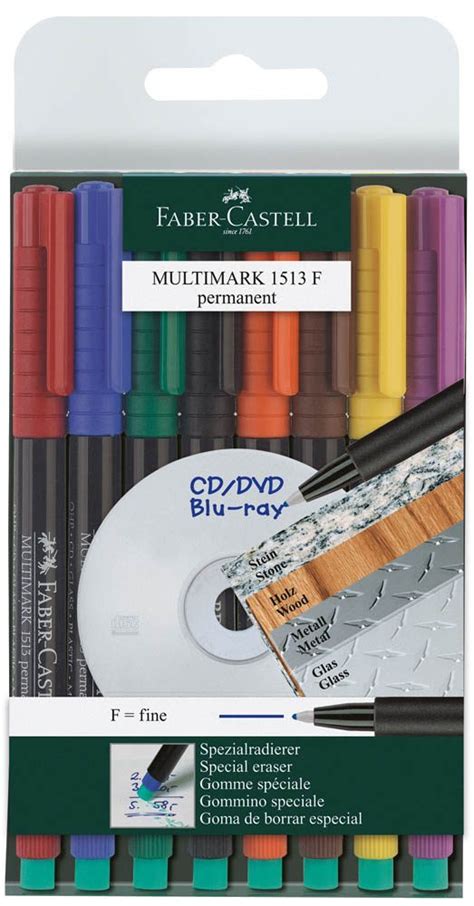 Faber Castell Multimark Folienstifte Set Farbsortiert Permanent St