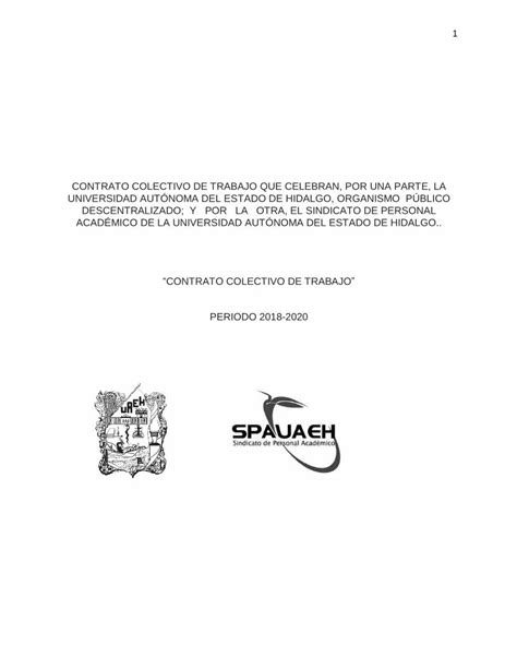 Pdf Contrato Colectivo De Trabajo Que Celebran Por Una