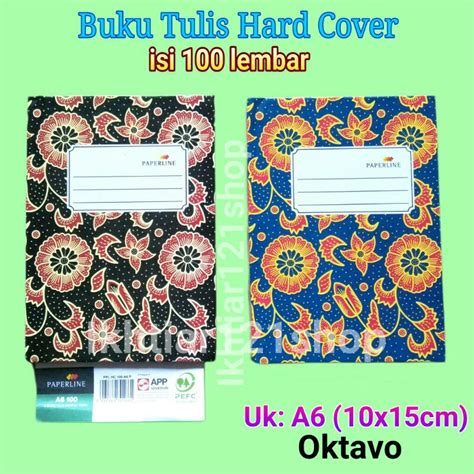 Jual Buku Tulis Oktavo Sampul Tebal Isi 100 Lembar Buku Hard Cover A6