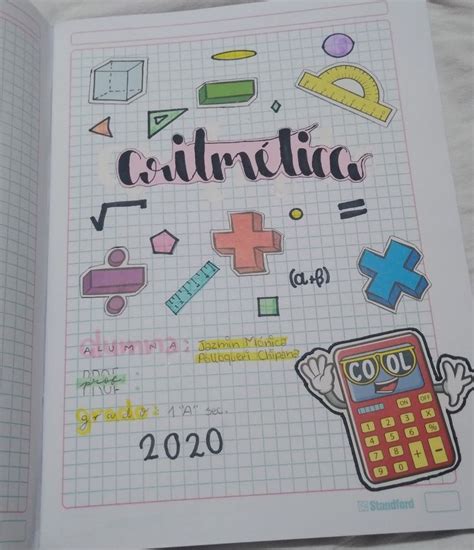 Portada Para Aritmética Aritmetica Caratulas Para Cuadernos Escolares Caratulas De Ciencias