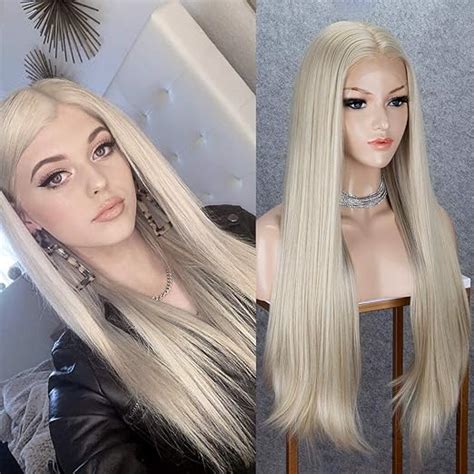 Amazon K Ryssma Lace Front Wig With Free Deep Part Blonde