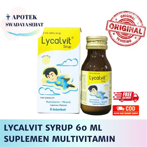 Jual LYCALVIT SYRUP 60 ML Suplemen Multivitamin Anak Sirup Ibu Hamil