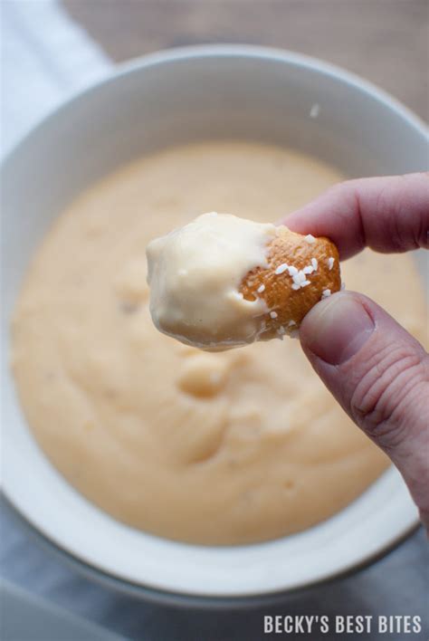 Easy Cheese Sauce with SUPERPRETZEL Soft Pretzels - Becky's Best Bites