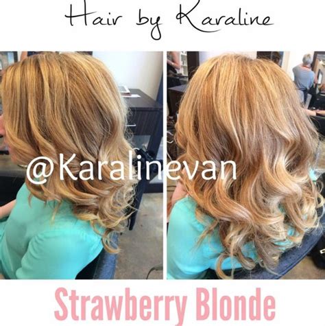 Strawberry Blonde Balayage Hair By Karaline Karalinevan Long Wavy Hair Long Wavy Hair