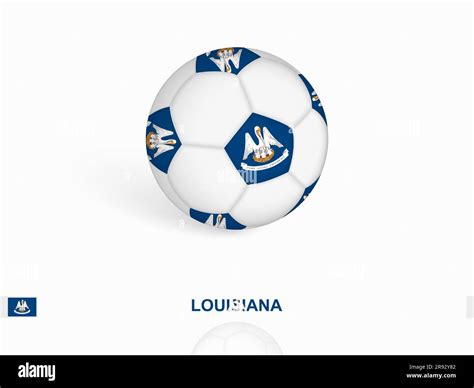 Soccer Ball With The Louisiana Flag Football Sport Equipment Vector