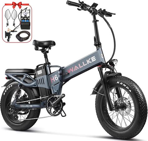 Buy Wallke Folding Electric Bicycles Dual Battery Electric Bike Adults