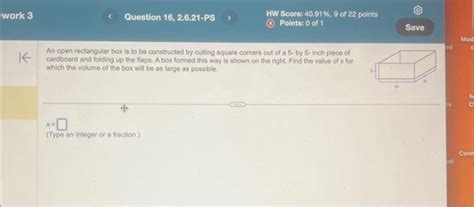 Solved An Open Rectangular Box Is To Be Constructed By Chegg