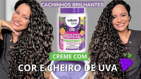 Testei O Creme De Uva Cachinhos Brilhantes Salon Line Youtube