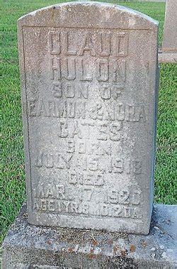 Claud Hulon Cates 1918 1920 Mémorial Find a Grave