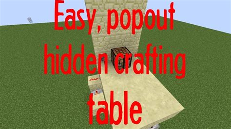 Pop Out Hidden Crafting Table Youtube