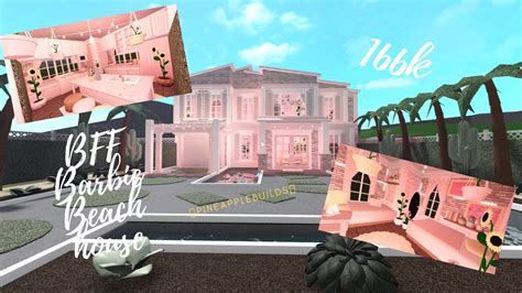 Bloxburg Blush Barbie Beach House Build PineappleBuilds Ft My Bff