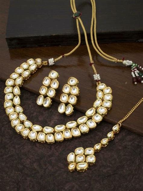 Buy Sukkhi Amazing Gold Plated Kundan Choker Necklace Set For Women