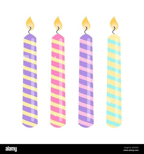 Birthday candles. Birthday Party Elements. Vector illustration Stock ...