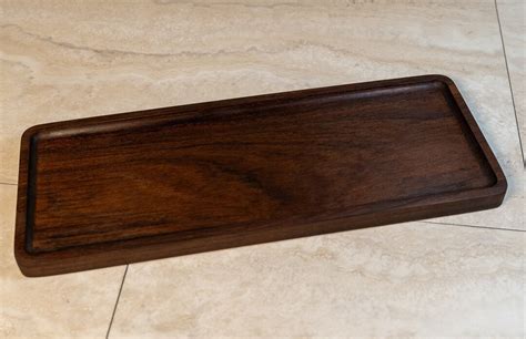 Handmade Peruvian Walnut Rectangle Tray Shallow Catch All Valet