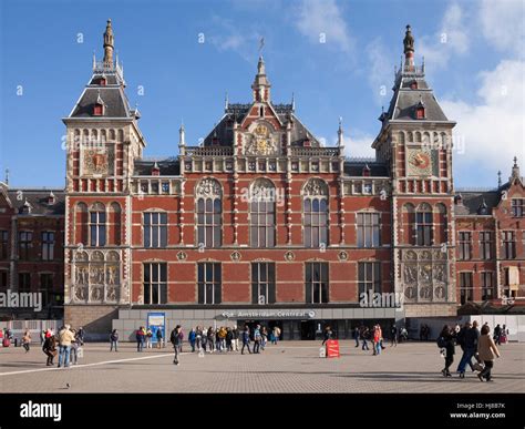 Amsterdam Central Station, Amsterdam Centraal, Amsterdam, Holland, The Netherlands Stock Photo ...