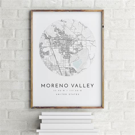 Moreno Valley Map Moreno Valley California City Map Home - Etsy