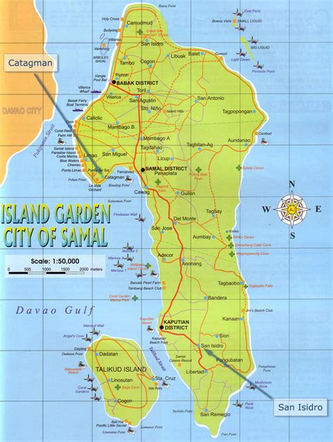 Samal Island Map • mappery