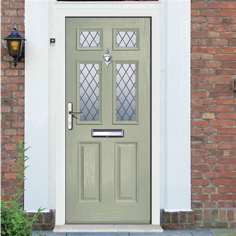 External Virtuoso Carlton Four Diamond Lead Composite Door Shown In Olive Composite Door