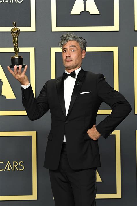 Taika Waititi, winner of the Adapted Screenplay award for “Jojo Rabbit ...